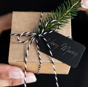Bäckergarn Schwarz Weiss Dekobeispiel Geschenk